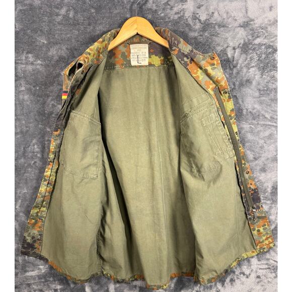 VTG 1990 Marquard + Schulz German Flecktarn Camouflage Field shirt/Jacket Large - Picture 7 of 7